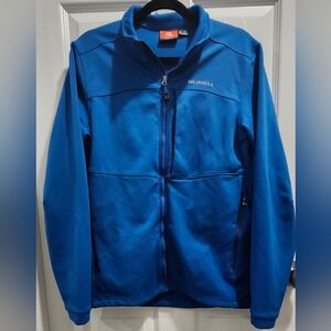 Merrell blue Select wind polyester zip up jacket men's size Medium